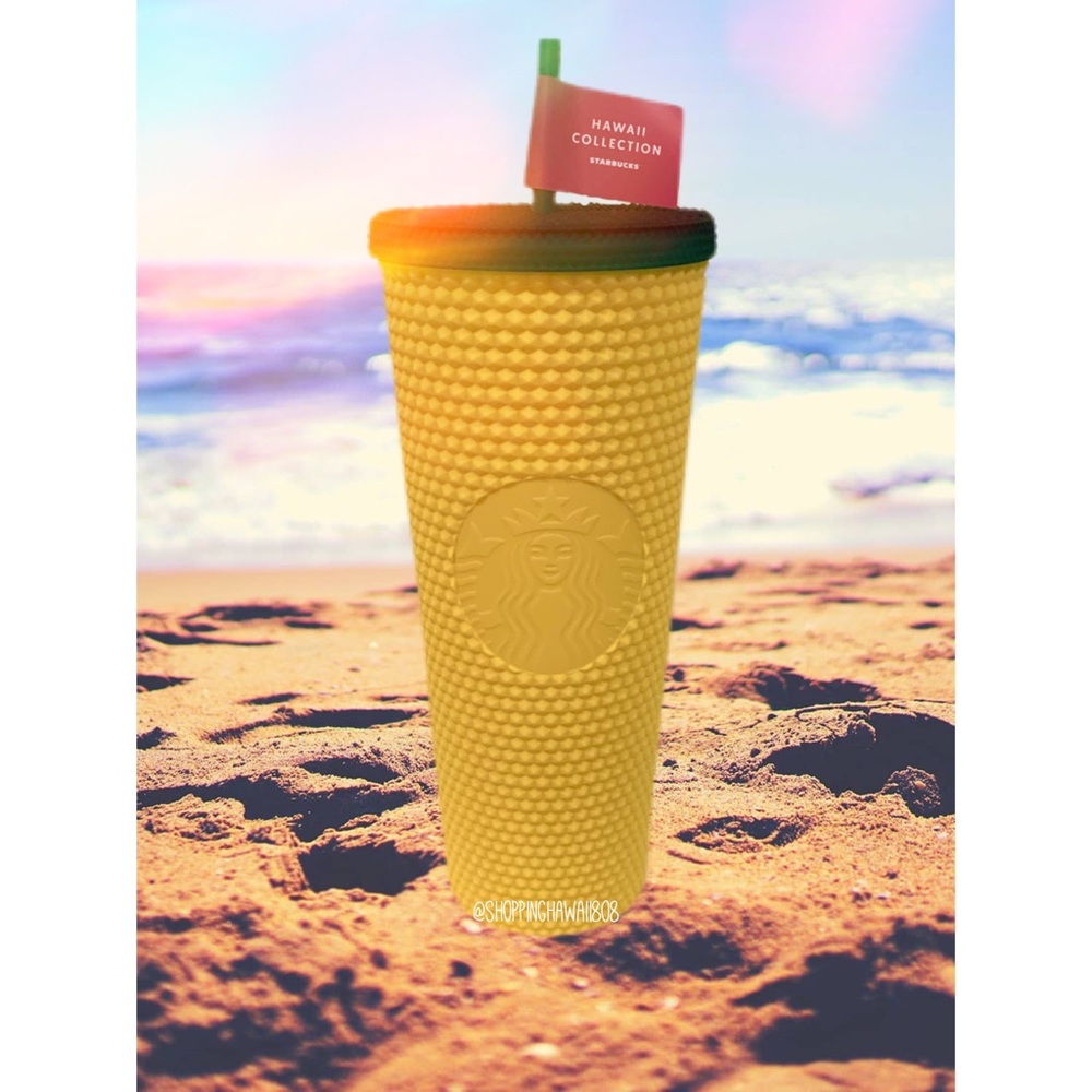 NWT Starbucks pineapple studded cup 24 oz Hawaii - Picture 1 of 3